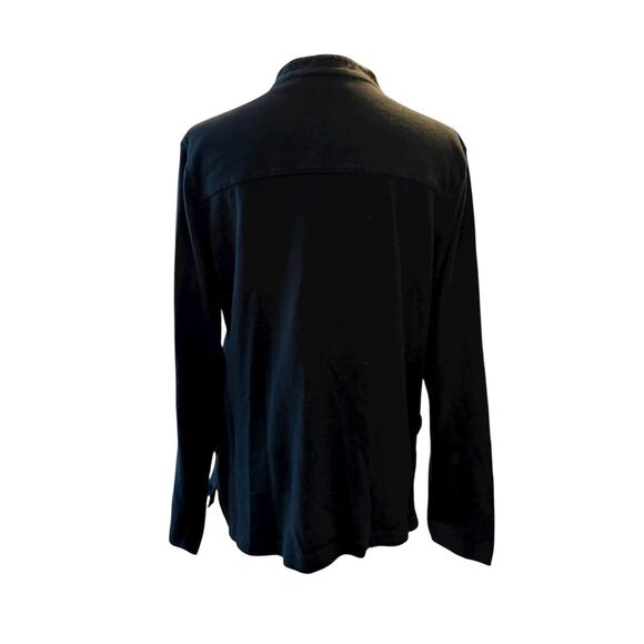 Quacker Factory Jacket Womens Large Black Up Embroidered Sequins Dark Romance - Picture 3 of 10